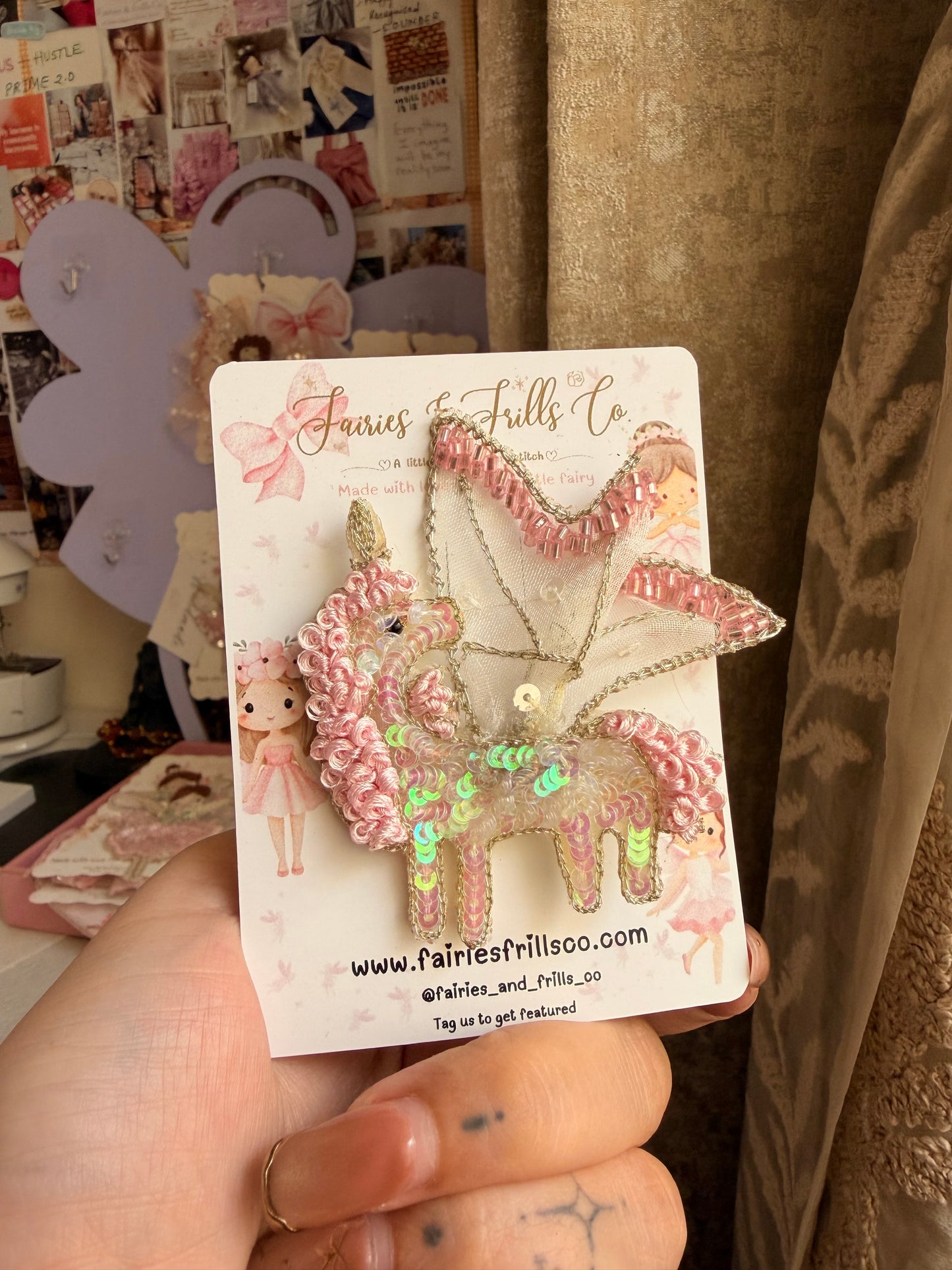 The Blushwing Unicorn Clip | Handmade Unicorn Hair Clip for Girls