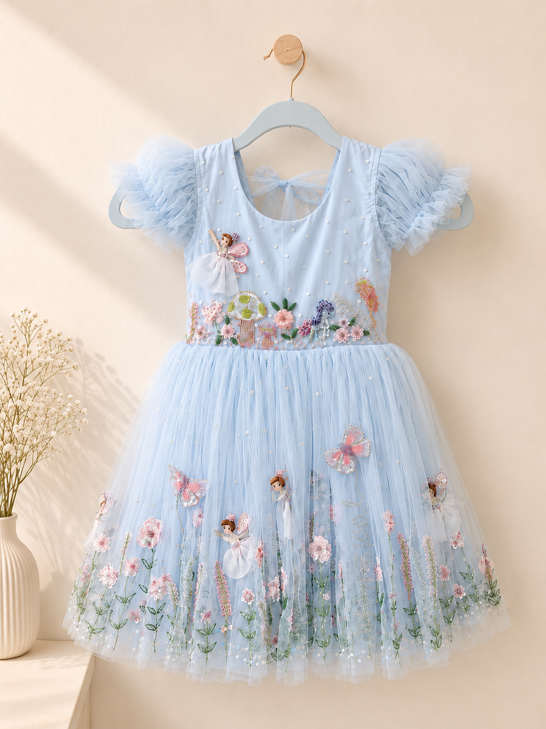 The Blossomwing Fairy Dress | Personalized Handmade Birthday Dress for Girls