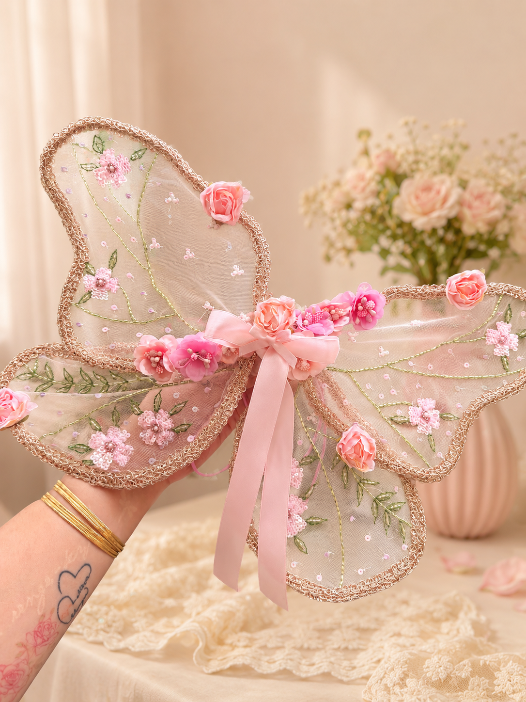Fairytale Garden Fairy Wings – Luxury Handmade Floral Costume Wings