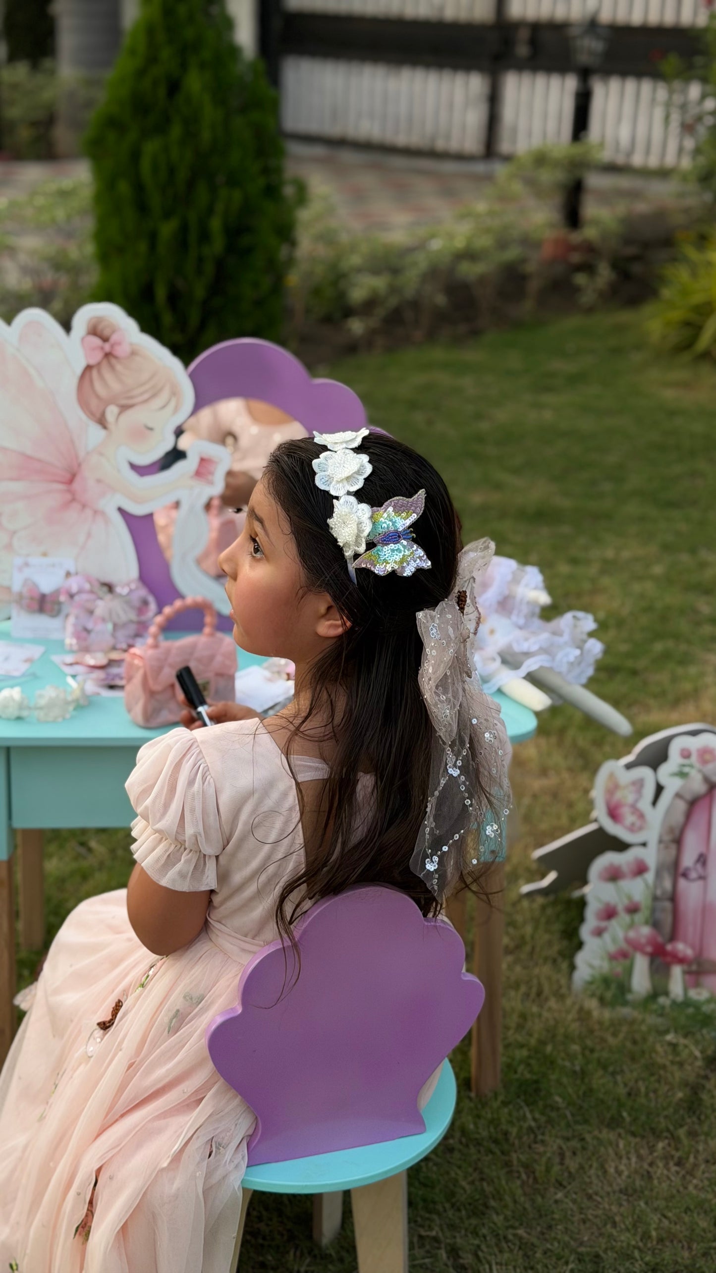 Ivory Lace Floral Headband | Handmade Baby & Girls Hair Accessories | Elegant Flower Headband for Special Occasions