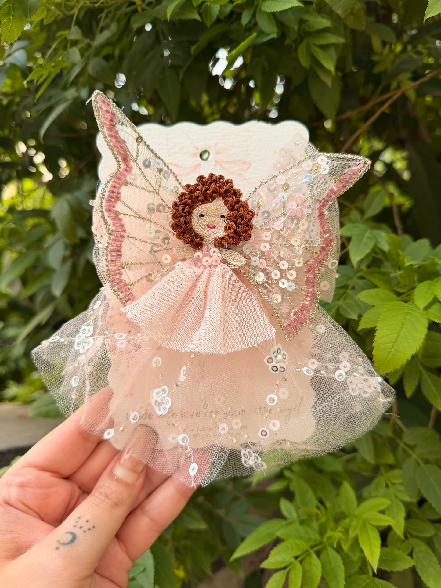 The Rosabelle Fairy Clip | Handmade Embroidered Fairy Hair Clip for Girls | Luxury Kids Hair Accessory