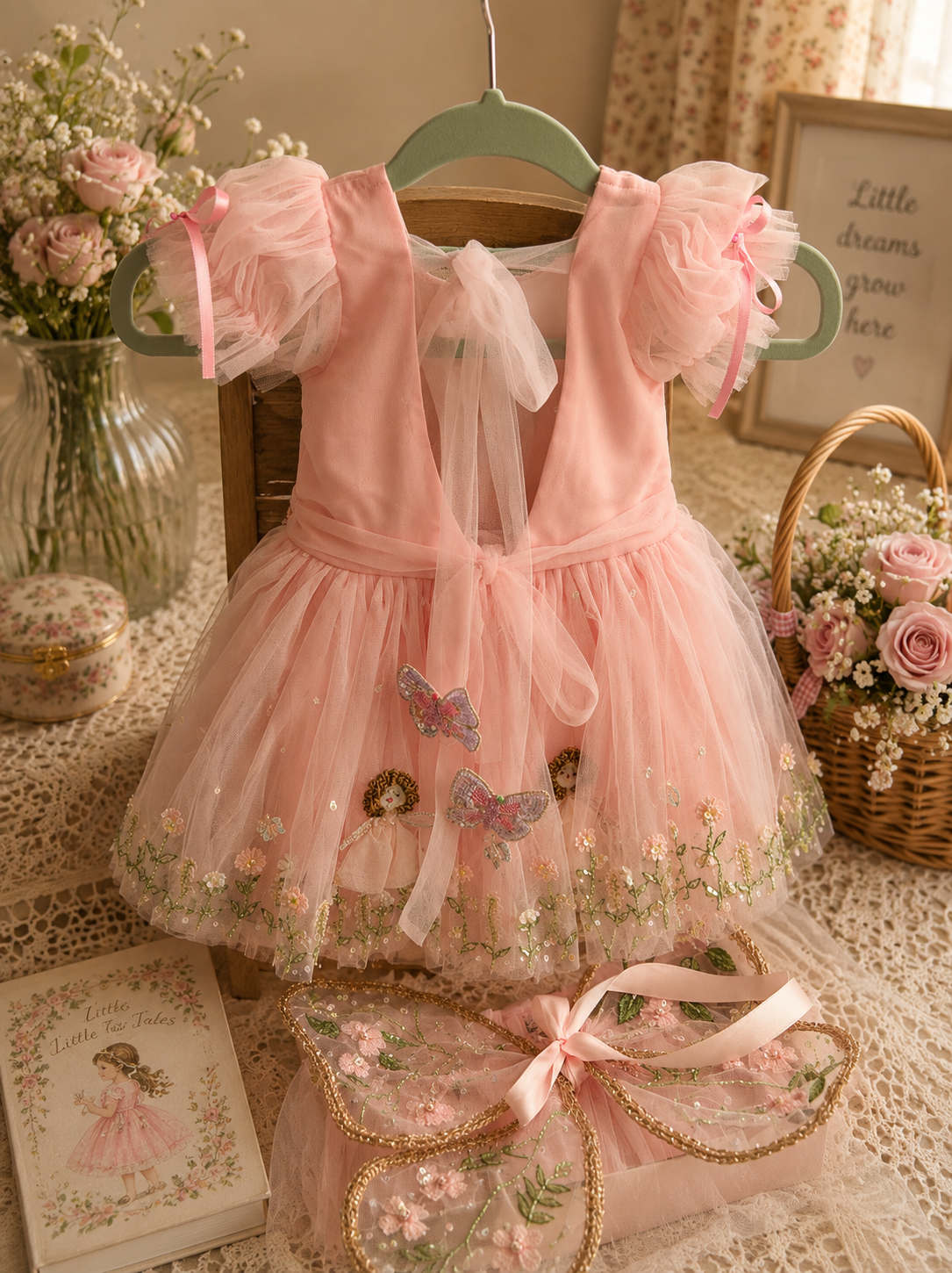 My First Birthday Ensemble Box | Luxury Handmade Fairy Birthday Outfit for Girls