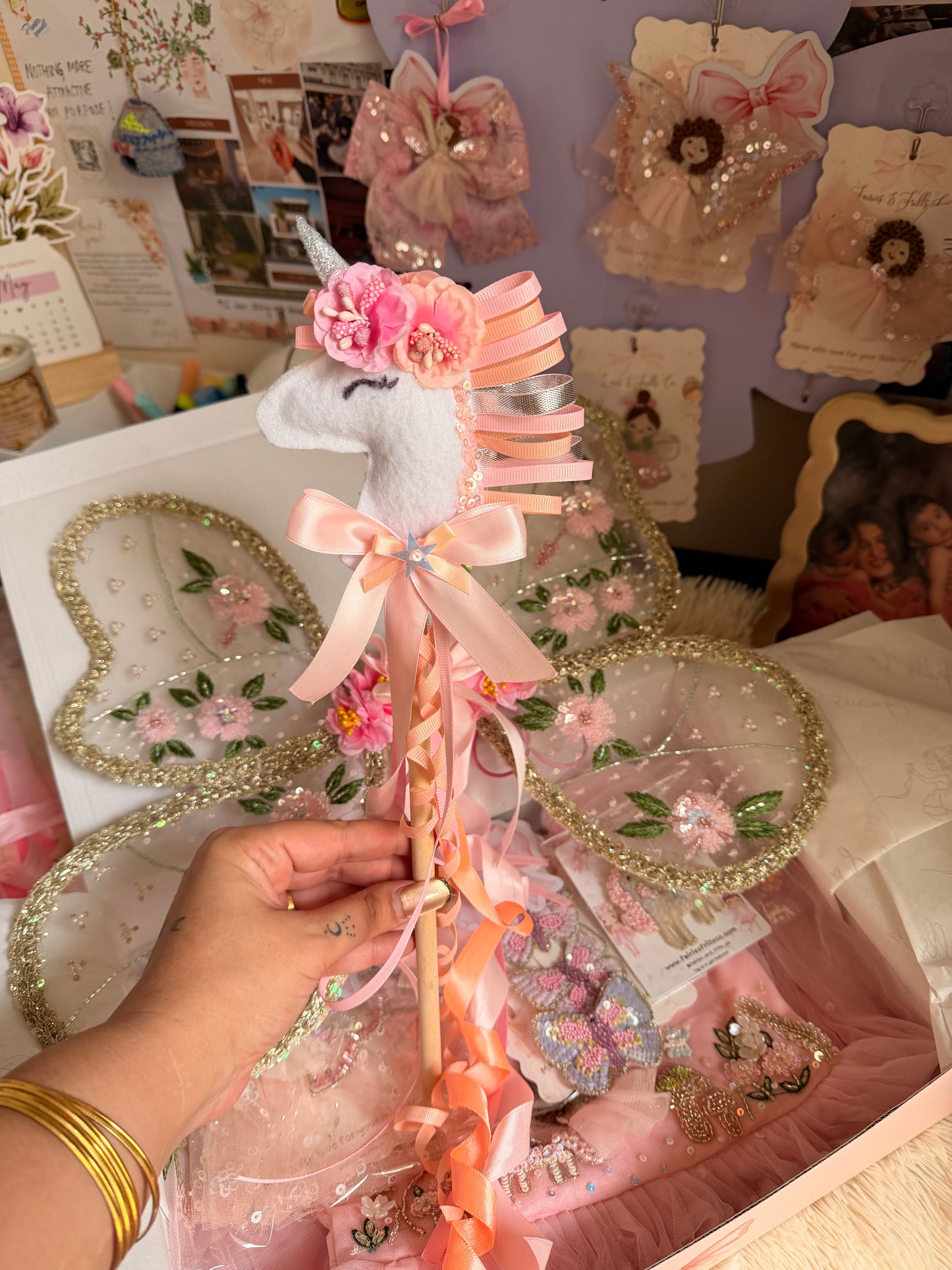 Fairies & Frills Unicorn Magic Wand | Luxury Handmade Fairy Party Wand