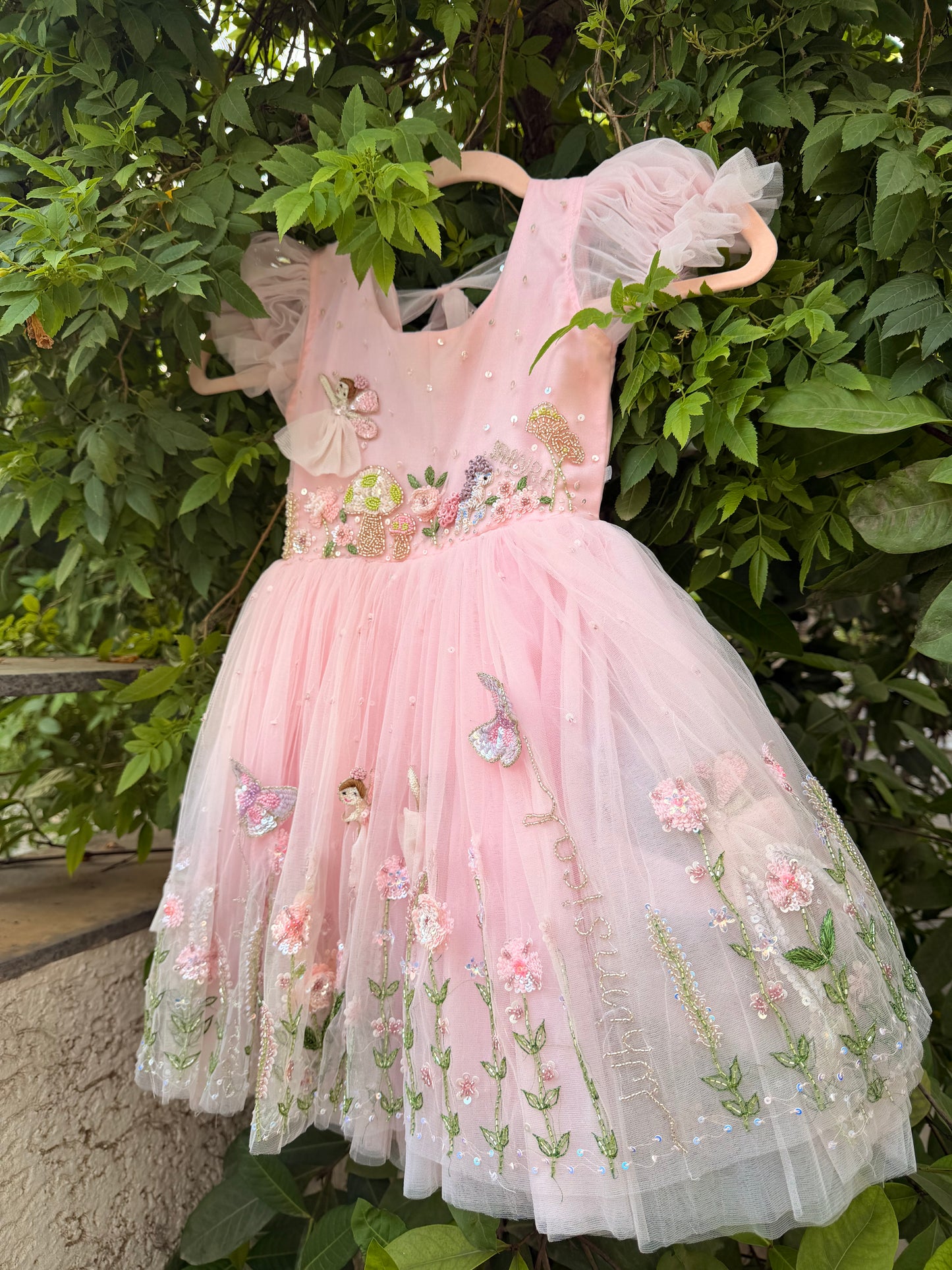 The Blossomwing Fairy Dress | Personalized Handmade Birthday Dress for Girls