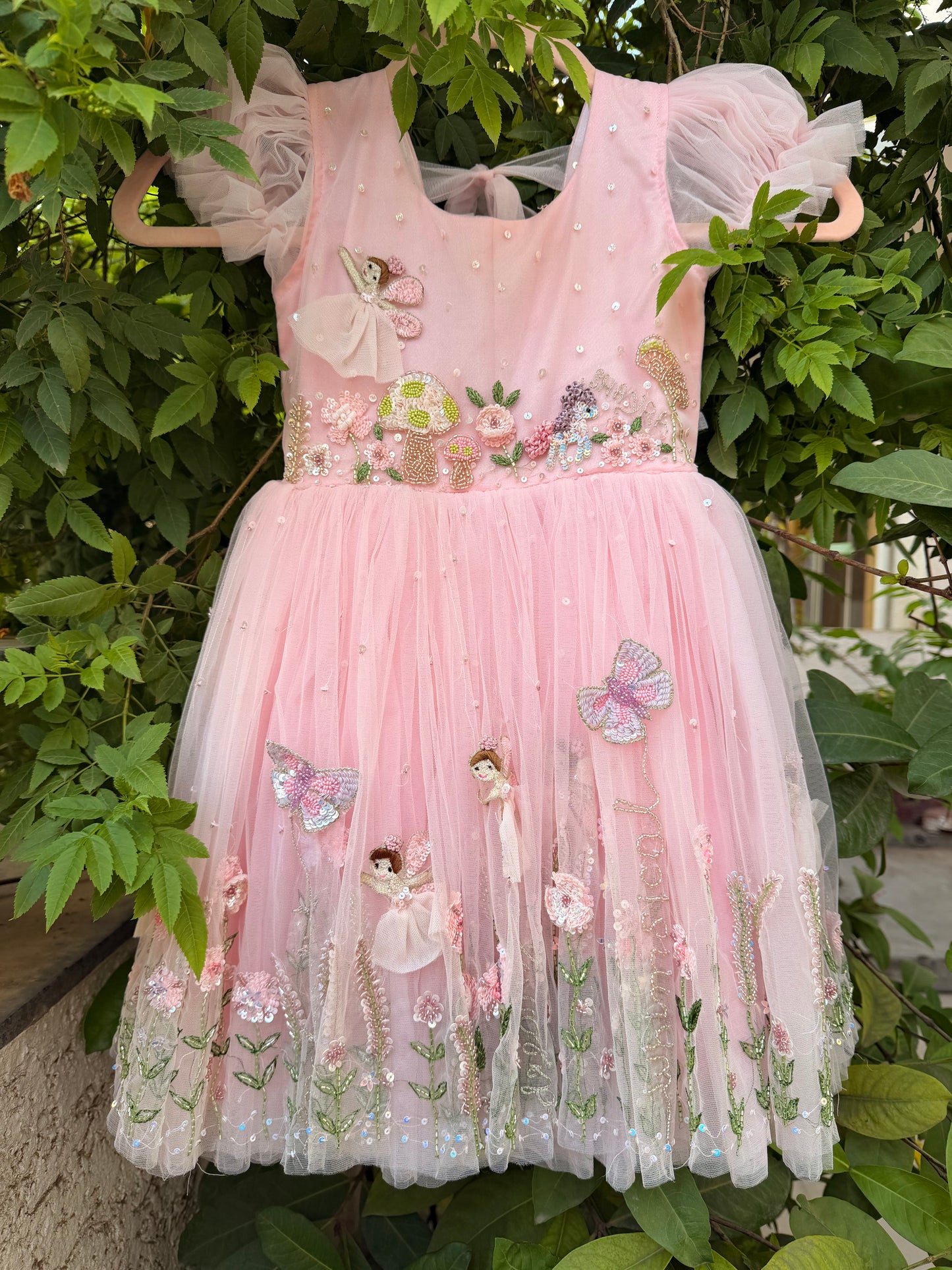 The Blossomwing Fairy Dress | Personalized Handmade Birthday Dress for Girls