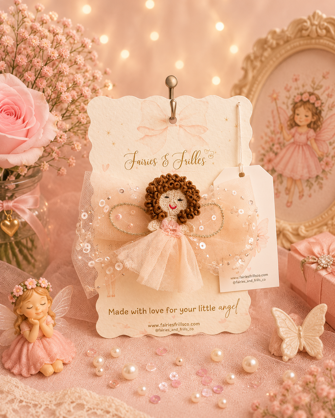 The Little Angel Fairy Clip | Handmade Fairy Hair Clip for Girls