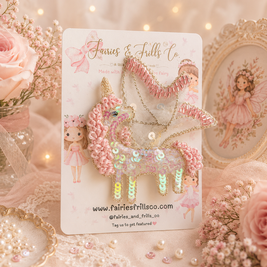 The Blushwing Unicorn Clip | Handmade Unicorn Hair Clip for Girls