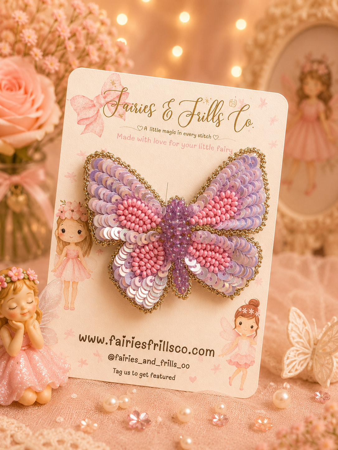 The Blossomwing Butterfly Hair Clip | Handmade Butterfly Hair Clip for Girls