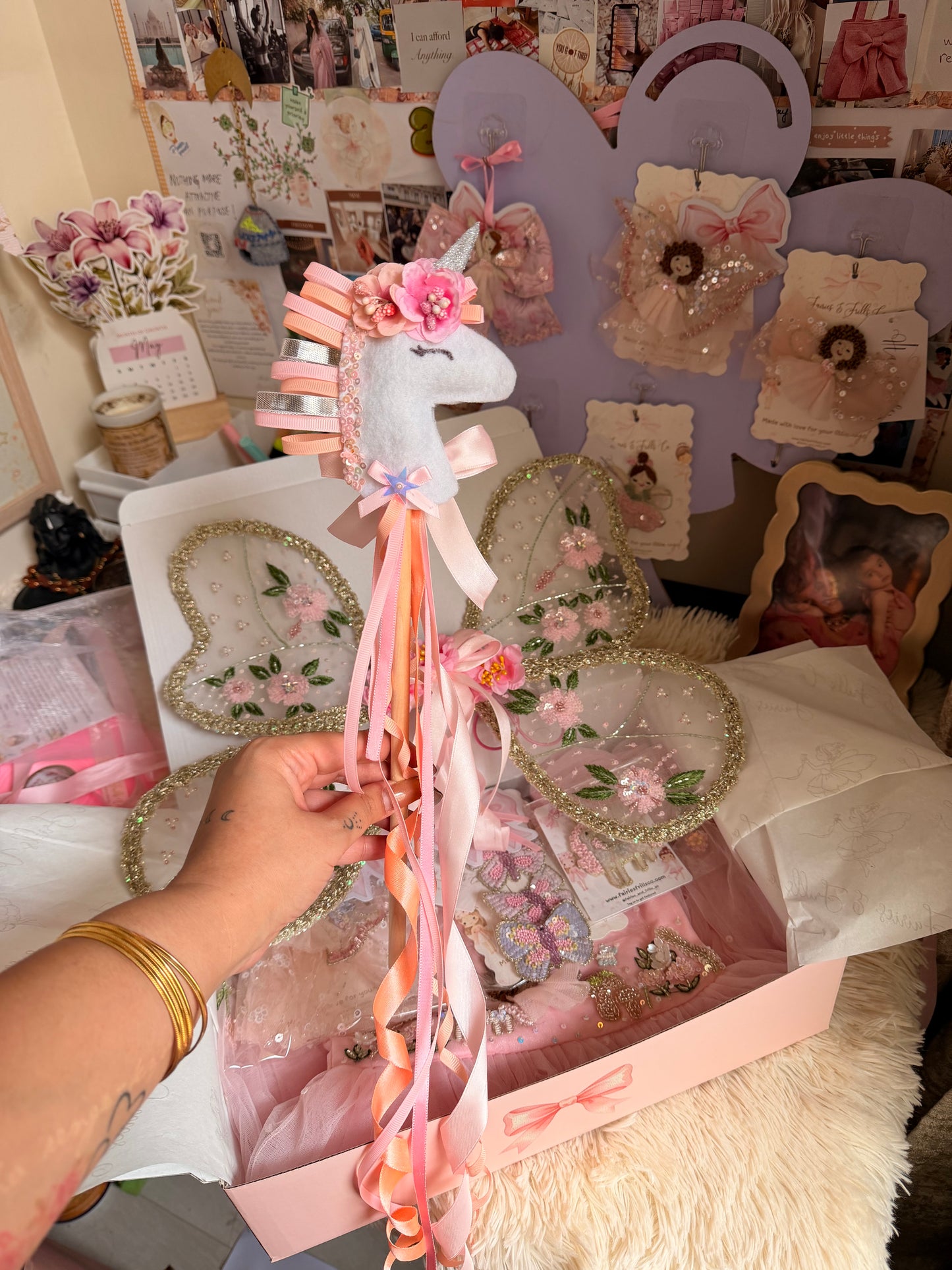 Fairies & Frills Unicorn Magic Wand | Luxury Handmade Fairy Party Wand