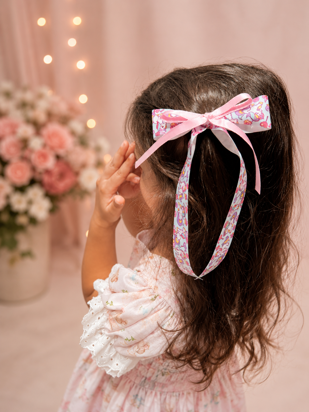 Unicorn Wishes Bow Clip | Handmade Unicorn Hair Bow for Girls