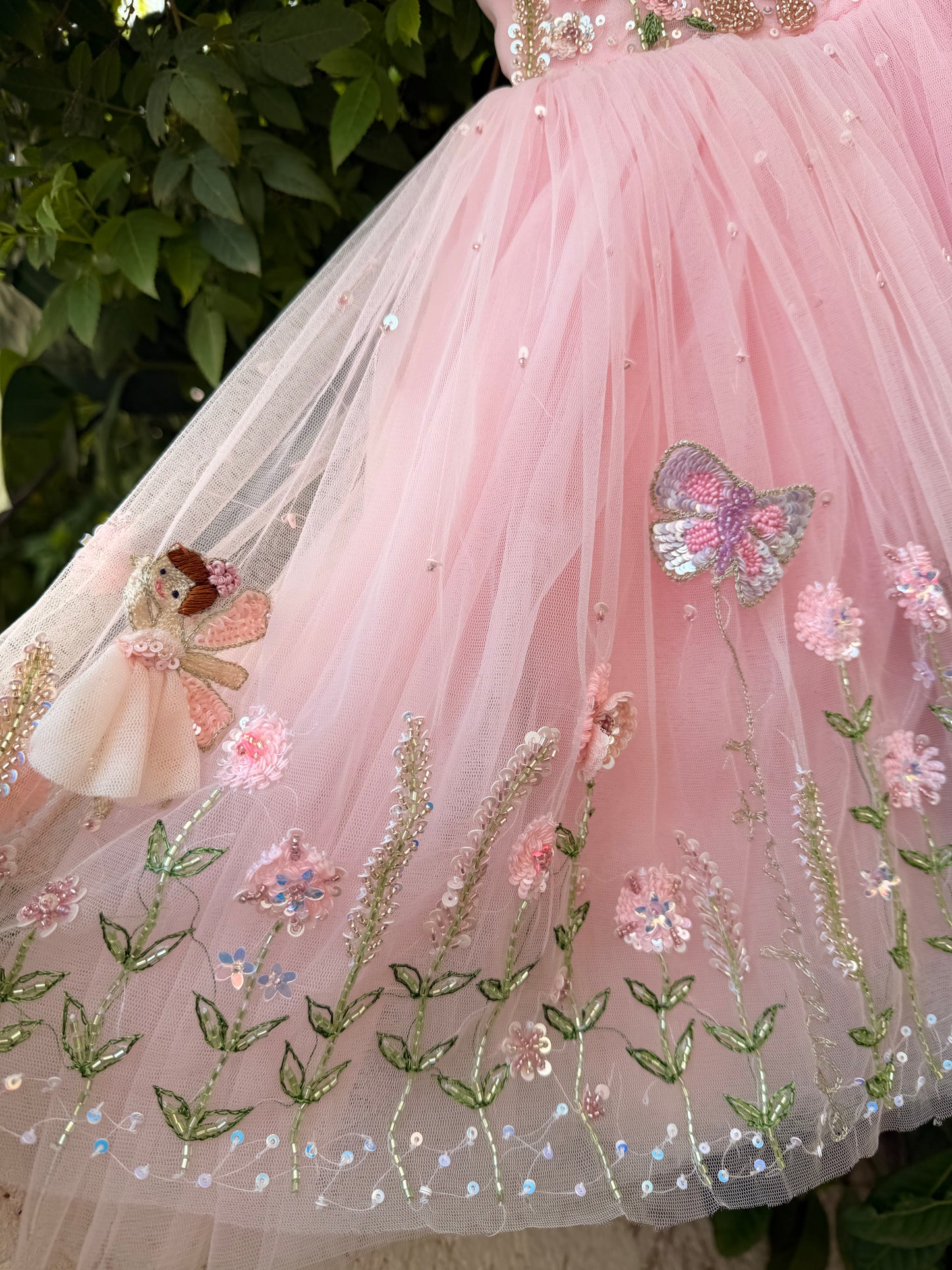 The Blossomwing Fairy Dress | Personalized Handmade Birthday Dress for Girls
