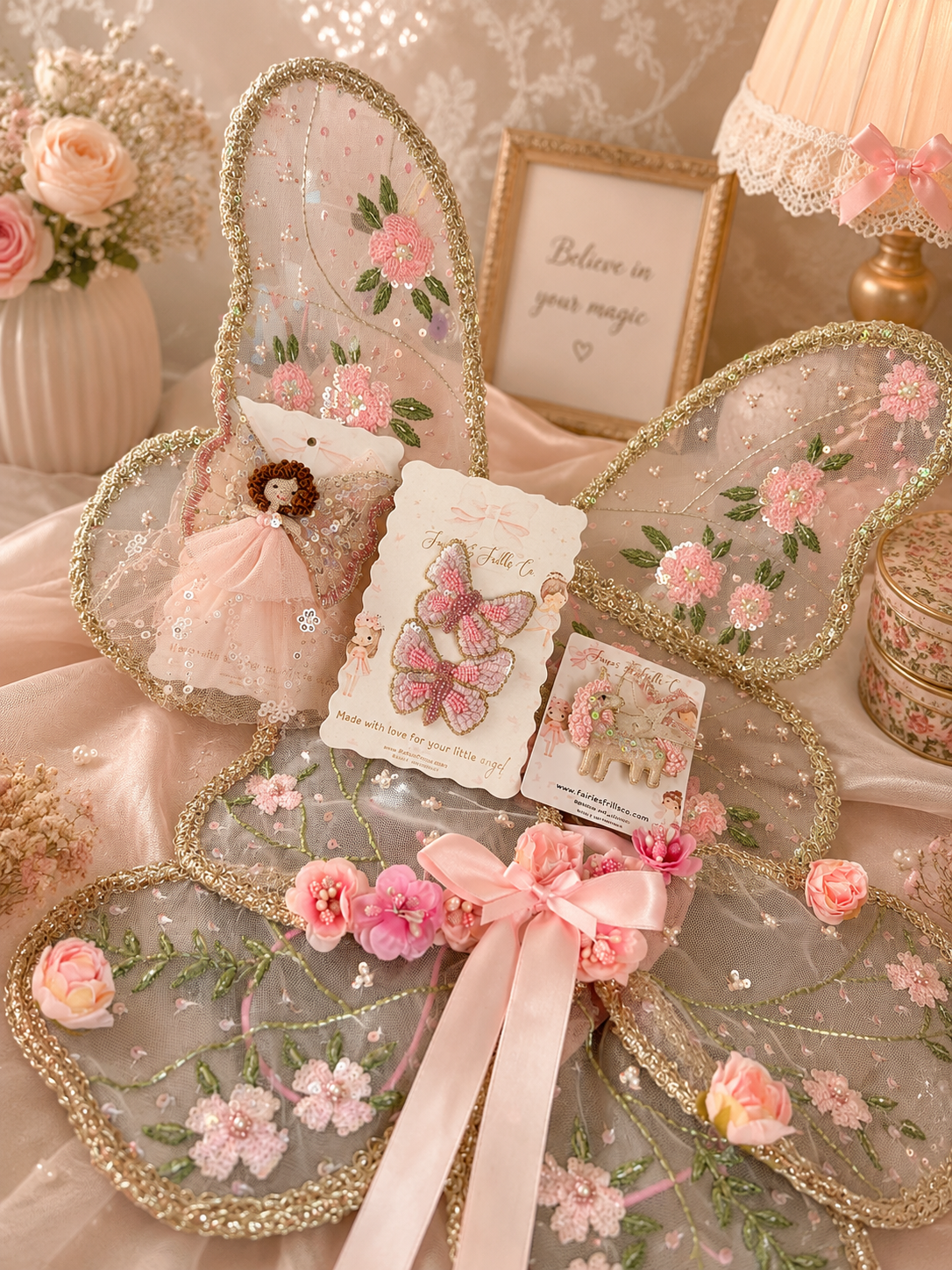 My First Birthday Ensemble Box | Luxury Handmade Fairy Birthday Outfit for Girls