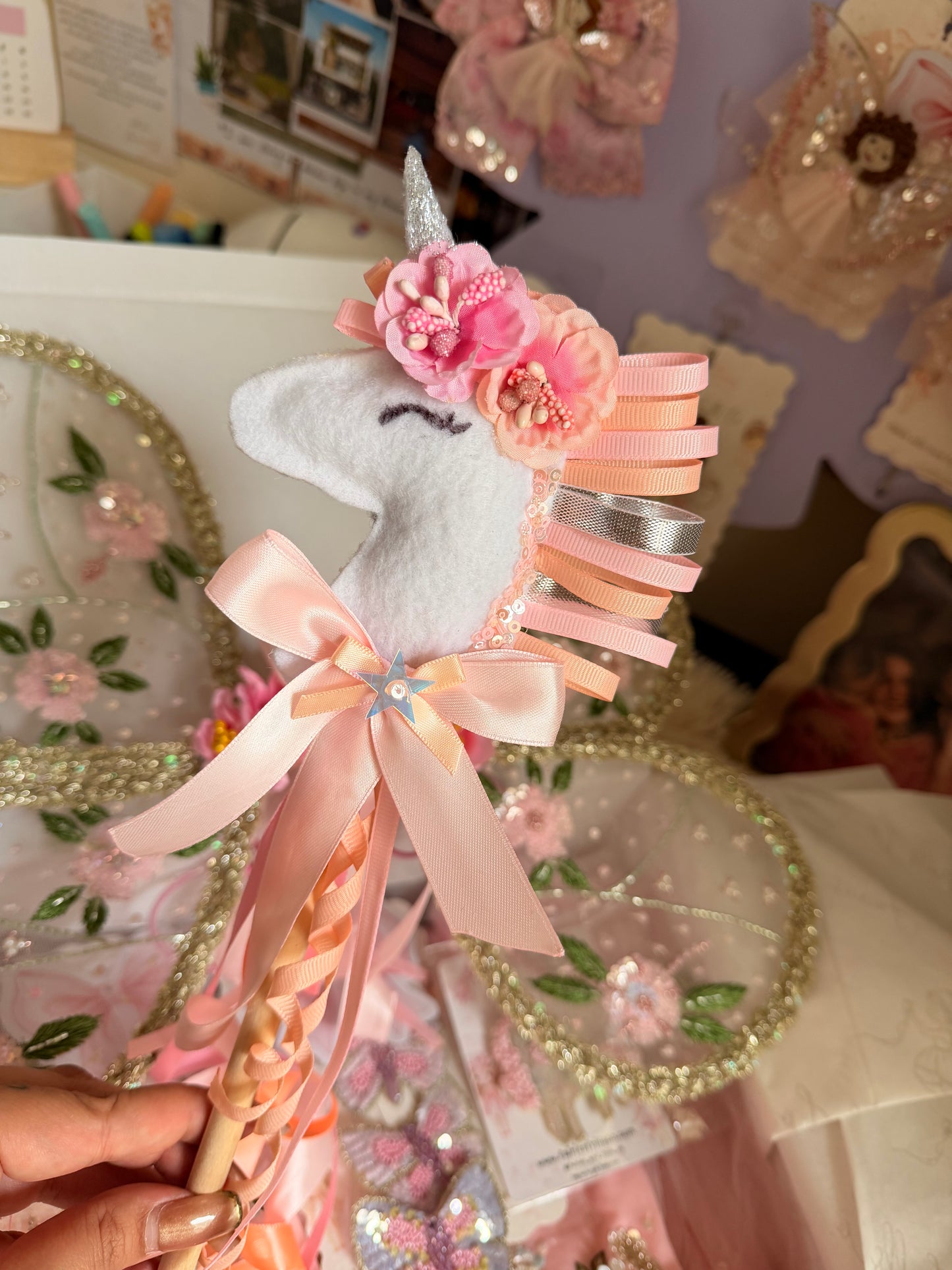 Fairies & Frills Unicorn Magic Wand | Luxury Handmade Fairy Party Wand