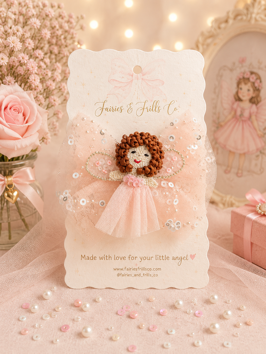Fairywhisper Birthday Ensemble Box | Handmade Fairy Dress & 3 Hair Accessories | Fairies & Frills Co.