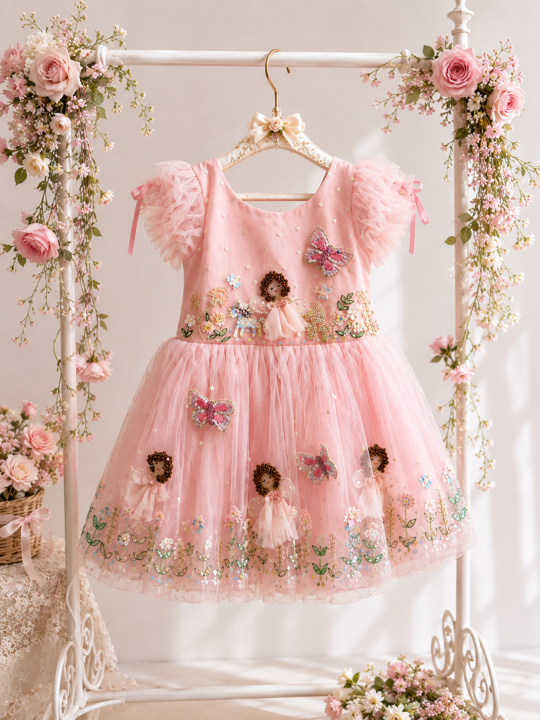 Fairywhisper Birthday Ensemble Box | Handmade Fairy Dress & 3 Hair Accessories | Fairies & Frills Co.