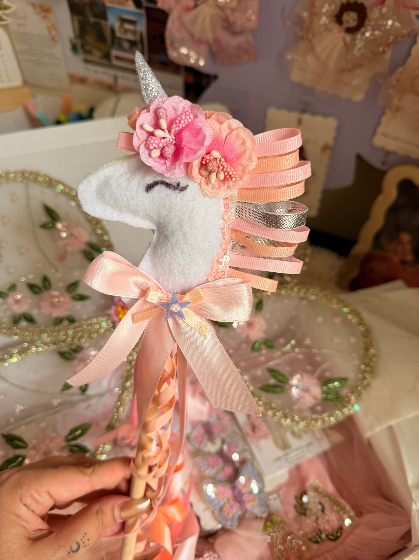 Fairies & Frills Unicorn Magic Wand | Luxury Handmade Fairy Party Wand