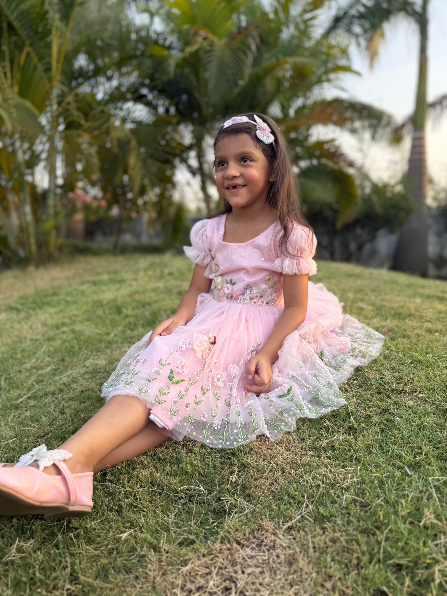 The Blossomwing Fairy Dress | Personalized Handmade Birthday Dress for Girls