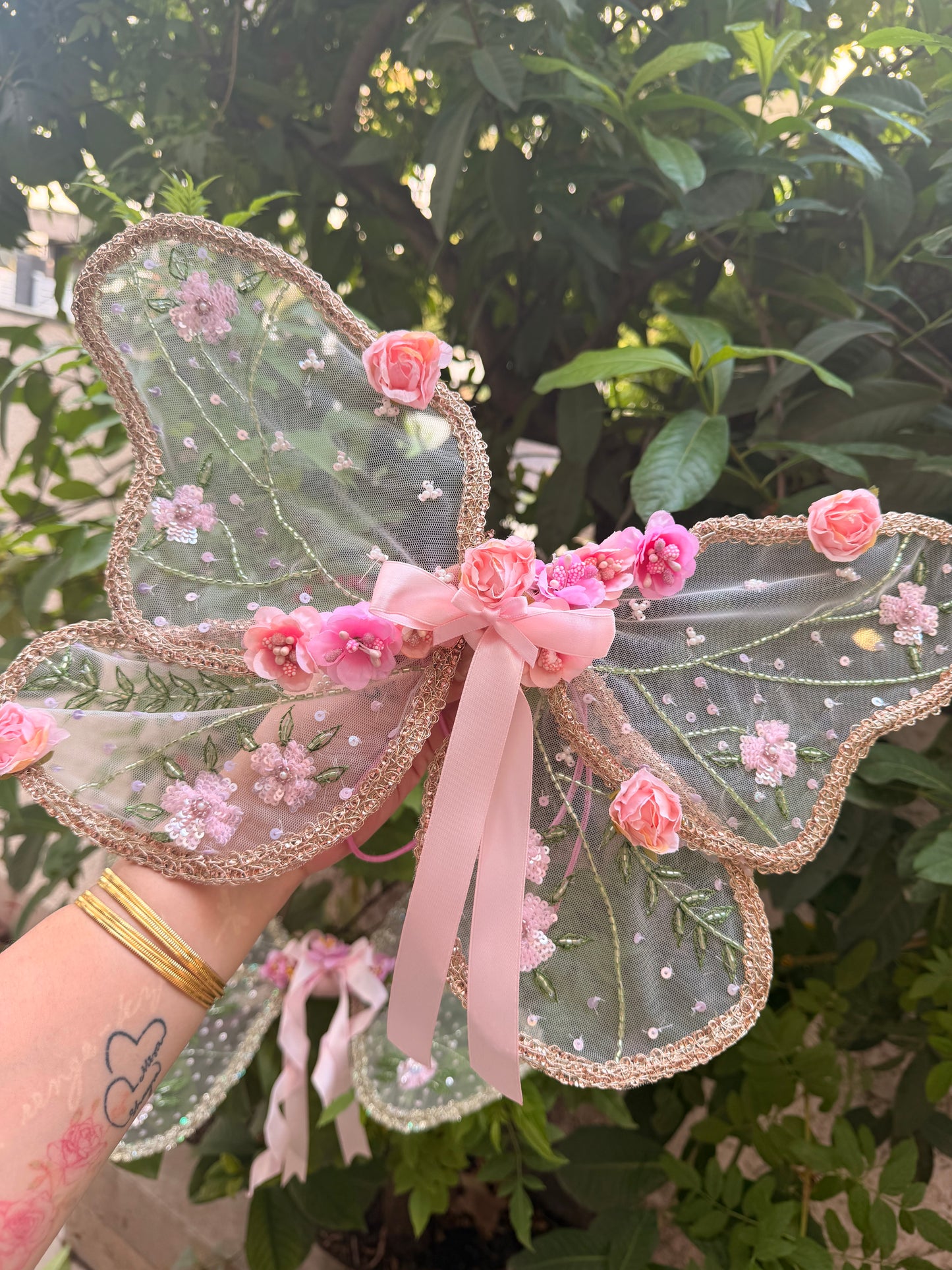 Fairytale Garden Fairy Wings – Luxury Handmade Floral Costume Wings