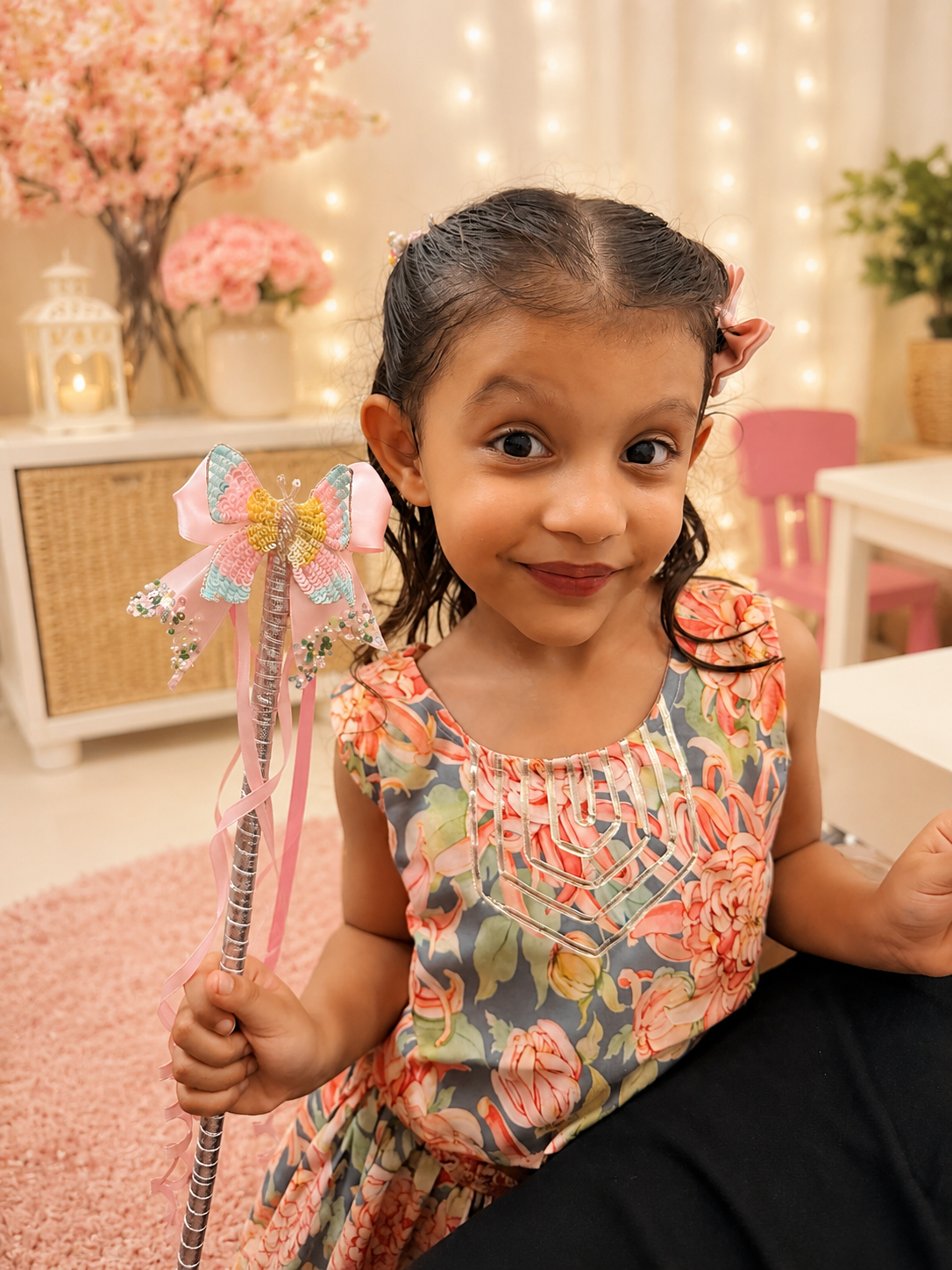 Butterfly Princess Magic Wand | Handmade Birthday Party Accessory for Girls