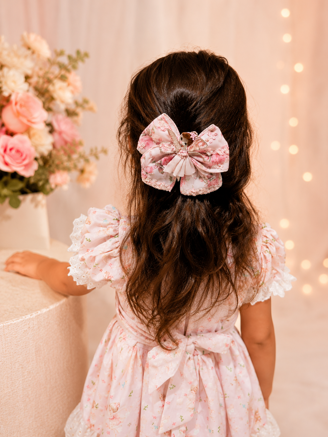Fairy Blossom Bow Clip | Luxury Handmade Girls Hair Accessory