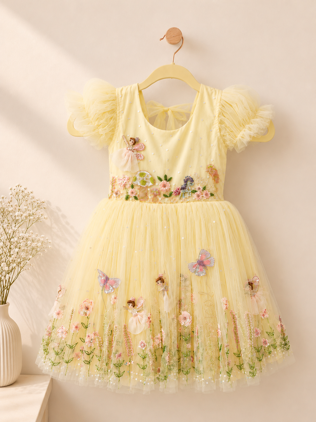 The Blossomwing Fairy Dress | Personalized Handmade Birthday Dress for Girls
