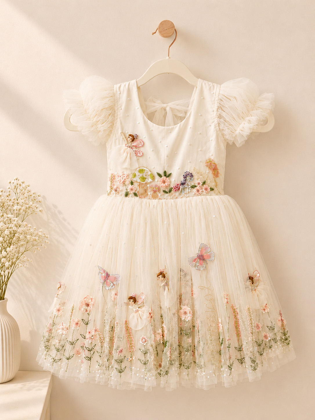The Blossomwing Fairy Dress | Personalized Handmade Birthday Dress for Girls