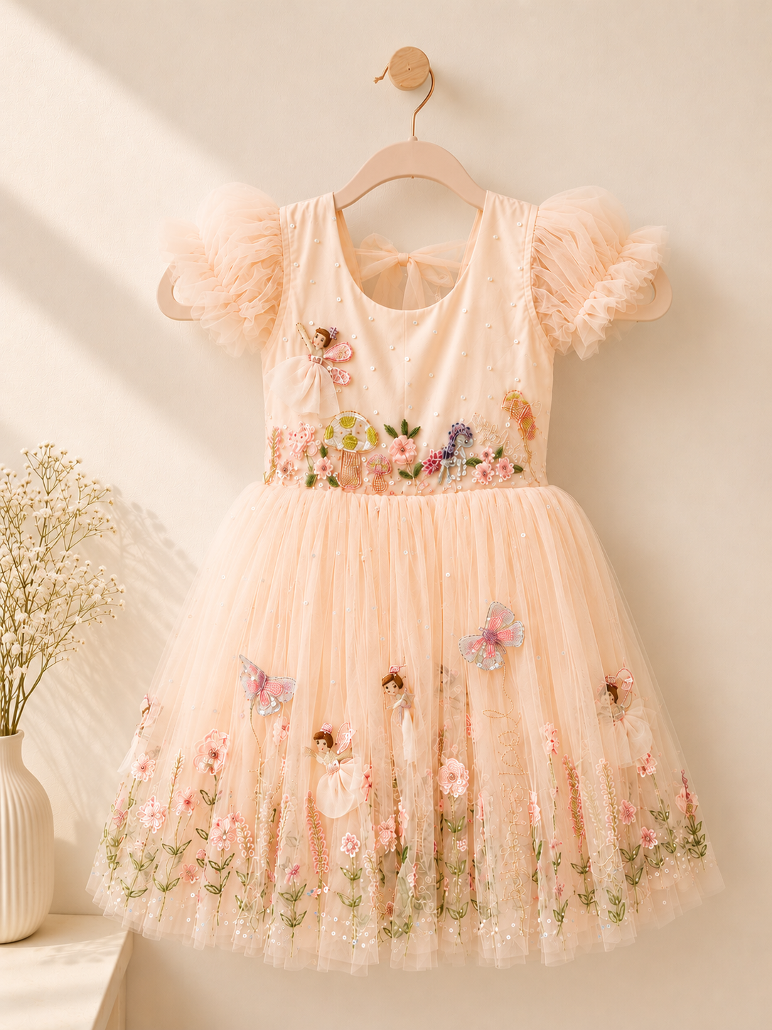 The Blossomwing Fairy Dress | Personalized Handmade Birthday Dress for Girls