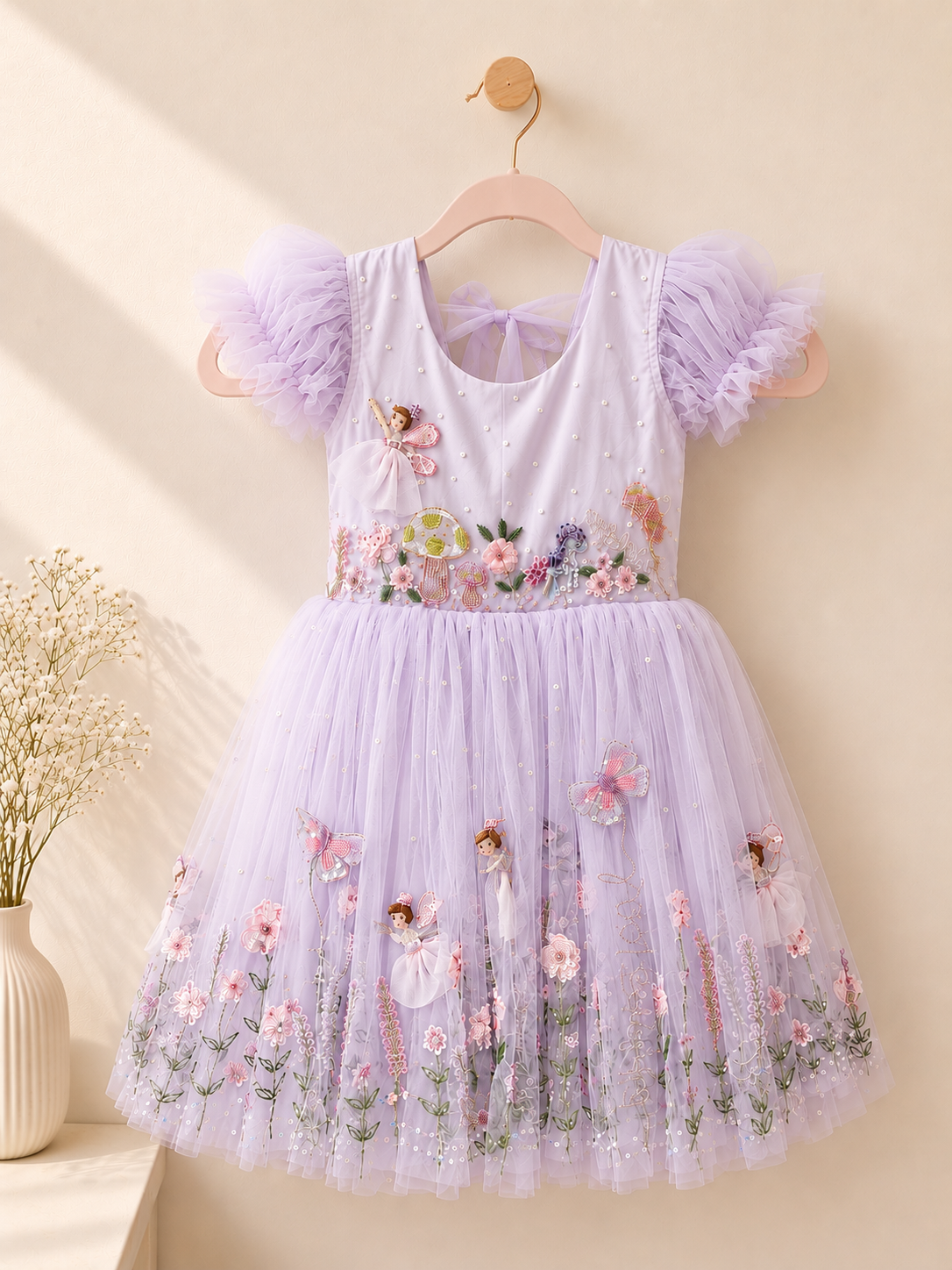 The Blossomwing Fairy Dress | Personalized Handmade Birthday Dress for Girls
