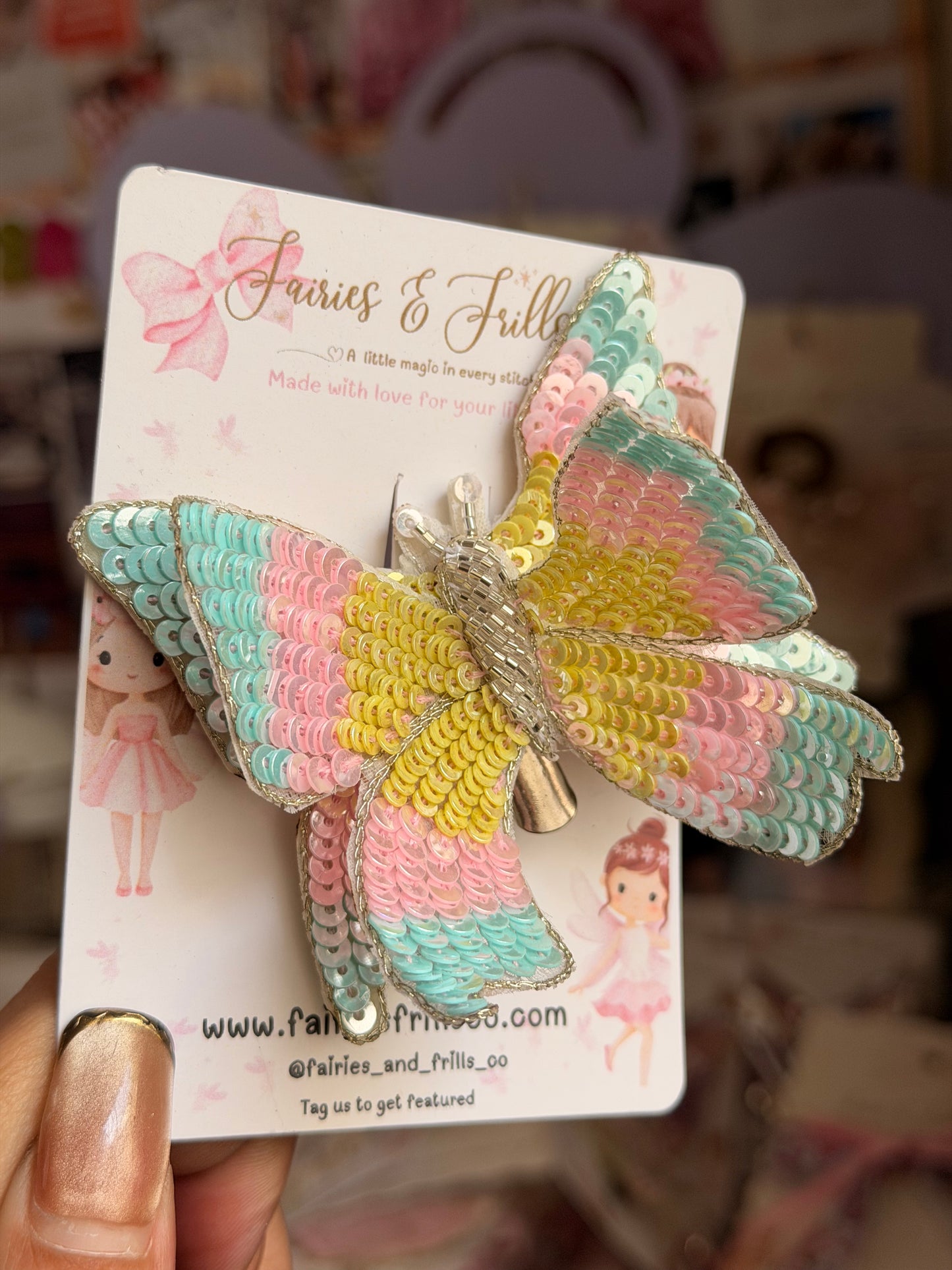 The Pastelwing Butterfly Hair Clip | Handmade Butterfly Hair clip for Girls