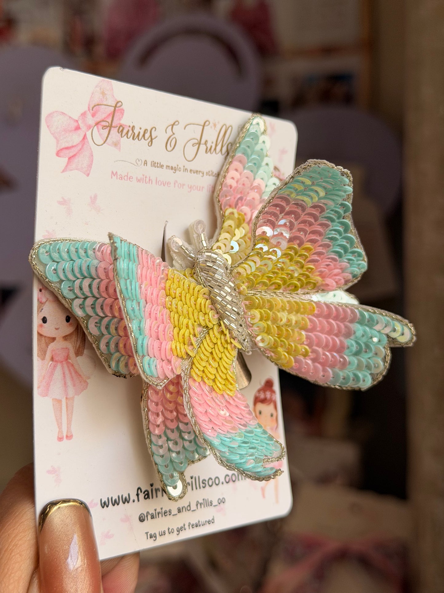 The Pastelwing Butterfly Hair Clip | Handmade Butterfly Hair clip for Girls
