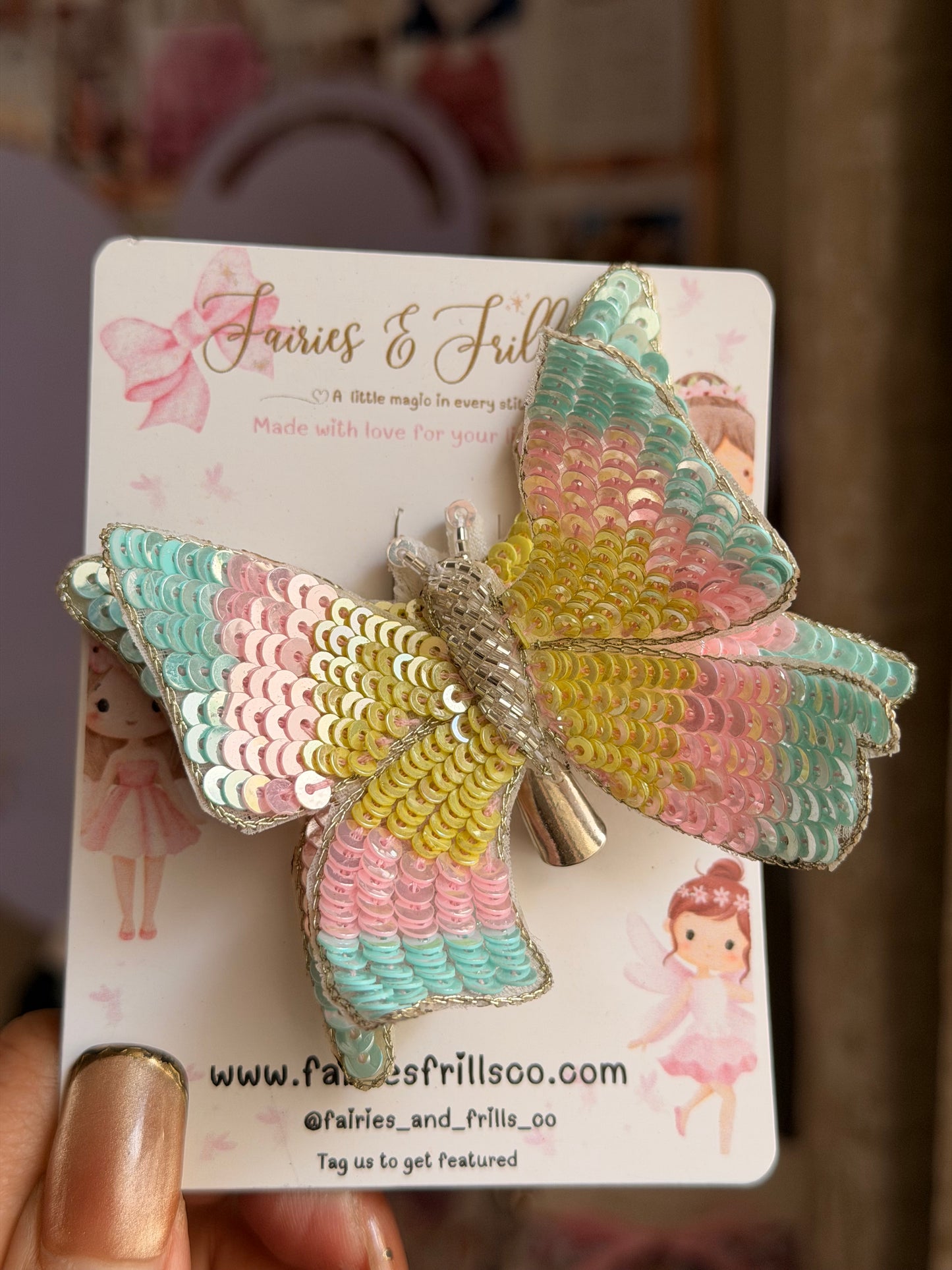 The Pastelwing Butterfly Hair Clip | Handmade Butterfly Hair clip for Girls